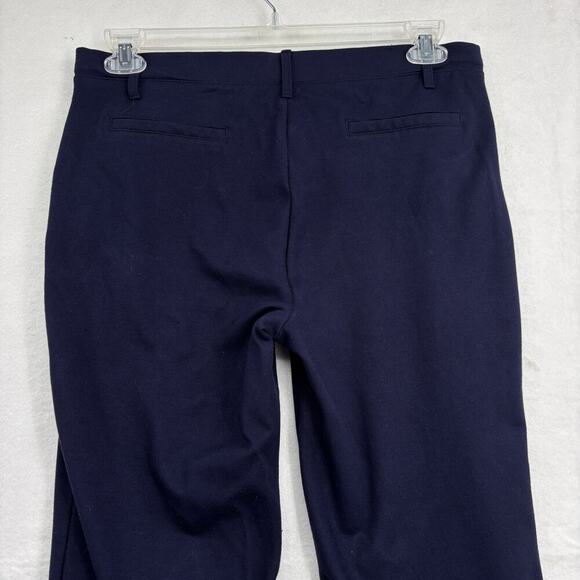 Tapata Pants Womens Size L Navy Blue Straight Leg Pull On Ponte Knit Stretch - Picture 6 of 9